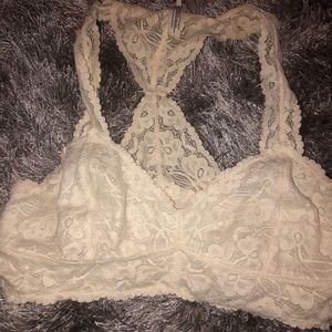 Free People White Lace Bralette